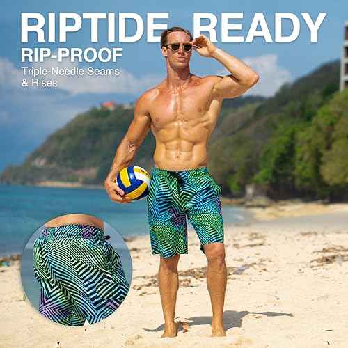 Kanu Surf Men's Wade Trunks Quick-Dry Swim Shorts, 5.5 ? 9 Inch Inseam (Regular & Extended Sizes)