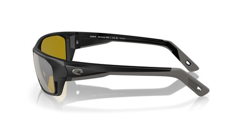 Costa Del Mar Whitetip Pro Sunglasses, Matte Black/Sunrise Silver Mirrored 580G, 57 mm