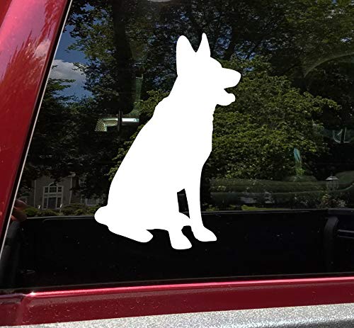 German Shepherd Vinyl Decal - Dog Puppy GSD Alsatian Wolf Canine - 3.5x5 Inches Black