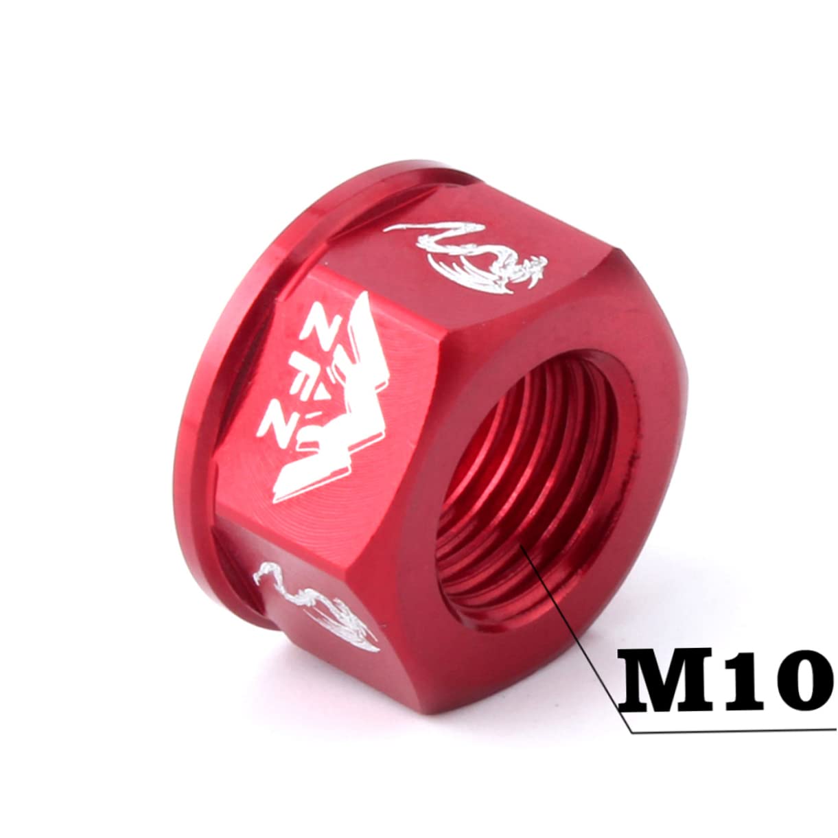 CLISPEED 4 Pcs Aluminium Alloy M10 Bike Nuts for Wheel Fixing, Red