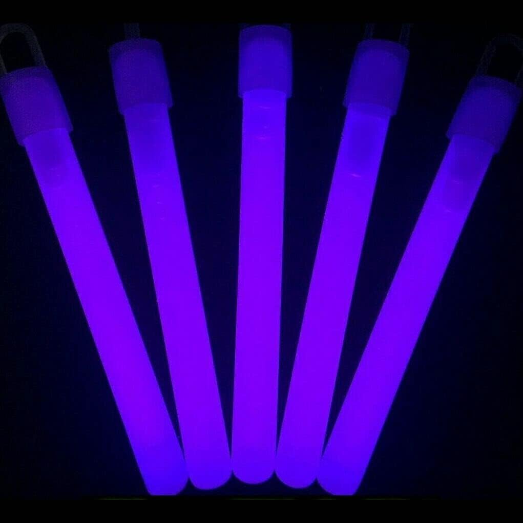 Glow Sticks Bulk Wholesale, 50 4” Blue Glow Stick Light Sticks. Bright Color, Kids Love Them! Glow 8-12 Hrs, 2-Year Shelf Life, Sturdy Packaging, GlowWithUs Brand