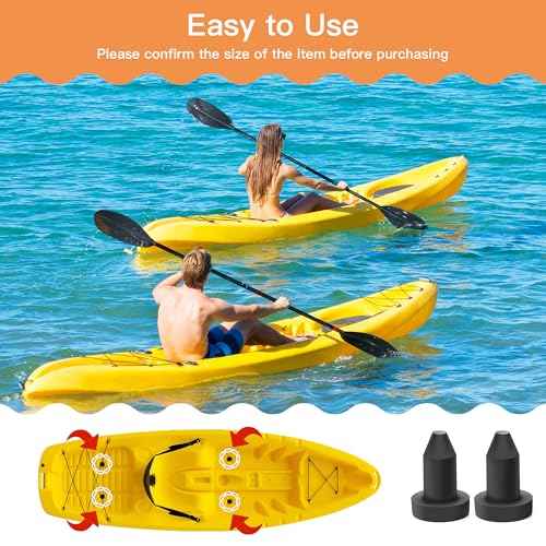 10 Pcs 1/2" Kayak Drain Plug, Scupper Plugs for Most Fishing Boats Kayak, Compatible with Sundolphin Pelican Kayaks Aruba 8 SS, Aruba 10, Excursion 10, Black
