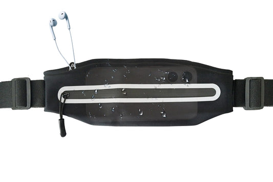 AINTE Slim Running Belt Fanny Pack for Women Men,Running phone holder,Running Waist Pouch bag for Workout Jogging,Money belt,Runner Gear Accessories(Black)