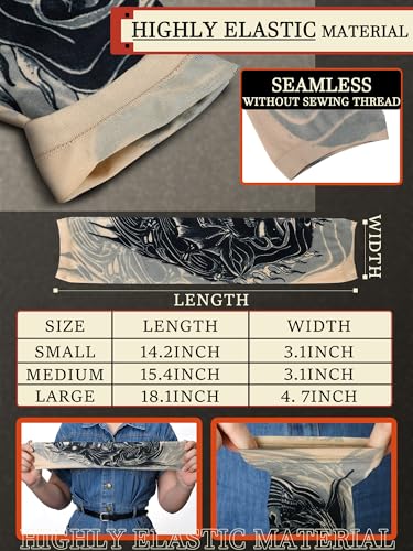 Gothic Men Tattoo Arm Sleeves UV Cover - Medium, 20 Pcs, Various Styles