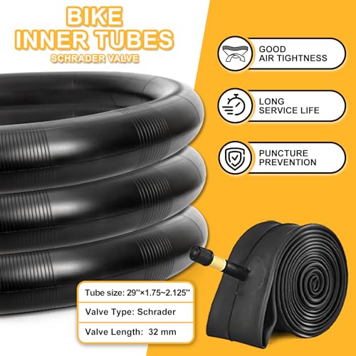 29×2.1 Inch Folding Mountain Bike Tire Set 2 Pack - Durable Off-Road Tires