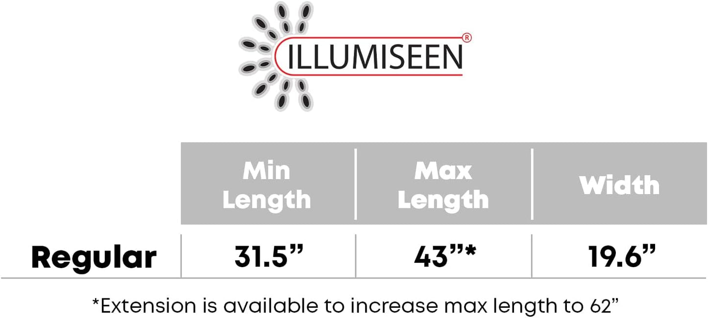 ILLUMISEEN LED Reflective Belt Sash | High Visibility LED Lights with 2 Lighting Modes | Adjustable Quick Release Buckle | USB Rechargeable, No Batteries Needed | Weatherproof Professional Safety Gear