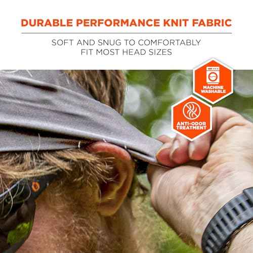 Ergodyne Chill-Its 6634 Cooling Headband, Sports Headbands for Men and Women, Moisture Wicking