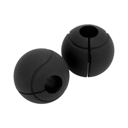 Dilwe Barbell Grips, 1 Pair of Barbell Dumbbell Curved Grip Round Spherical Silicone Non Slip Thickened Grip for Massive Arm and Muscle Building (Black)
