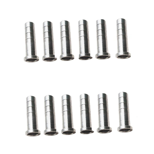 12pcs Aluminum Arrow Inserts for Carbon Arrows 6.2mm Archery Arrow Tip Insert .244 .245 .246 for Target Practice Field Points Broadheads 5/16 inch Crossbow Compound Recurve Bow Arrow Shaft 8-32 Thread