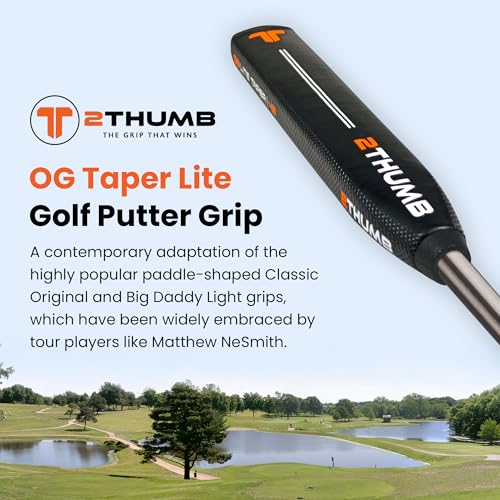 Golf Putter Grip - Lightweight Textured Handle for Consistent Putting - Black, 43mm