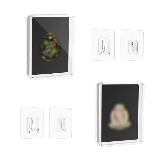 2 PCS Acrylic Pin Display Case with Flannel Protective Pad, Pin Collection Display Box for Wall and Tabletop Display, Clear Plastic Pin Holder for Pin Badge Enamel Pin Jewelry Pins Military Medal