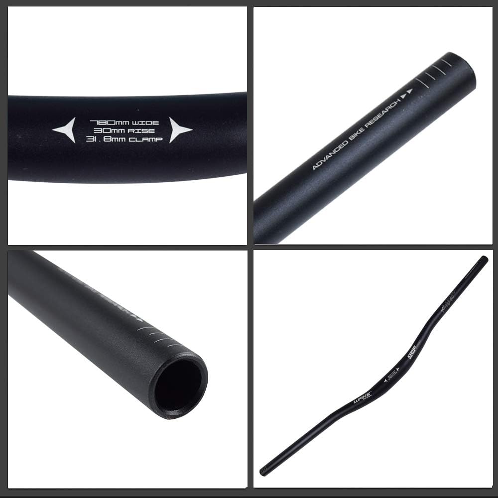 Wake Bicycle Handlebars 31.8 mm Mountain Bike Handlebar 720mm/780mm Aluminium Alloy MTB Handlebar Bicycle Riser Bars Extra Long Bicycle Handlebars for Downhill Cycling Racing