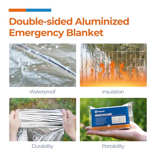 Emergency Blankets (30 Packs, 84" L x 52" W) Mylar Thermal Blankets for Survival and Protection,Space Blanket Survival Kits Camping Blanket, Ideal for Outdoors, Hiking, Survival, Marathons