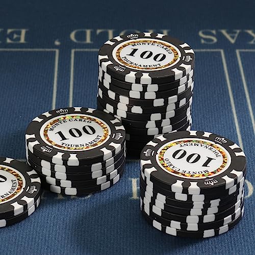 14g Clay Poker Chips Set of 125 Denominations Casino Chips for Poker & Blackjack