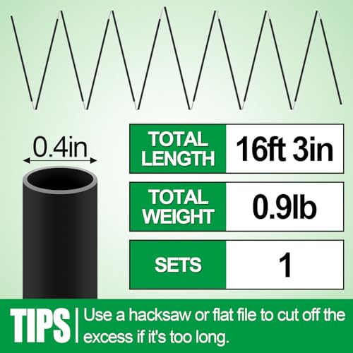 16FT 3IN Aluminum Tent Pole Replacement for 2-3 Person Camping Tents