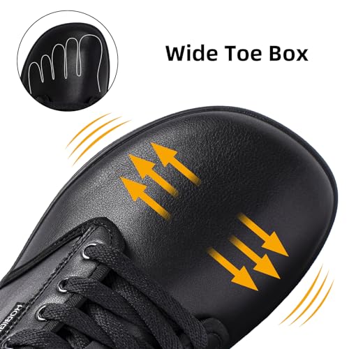 Unisex Wide Barefoot Shoes - Minimalist Zero Drop Sneakers for Men Women, All Black, 10 Wide Women / 9 Wide Men
