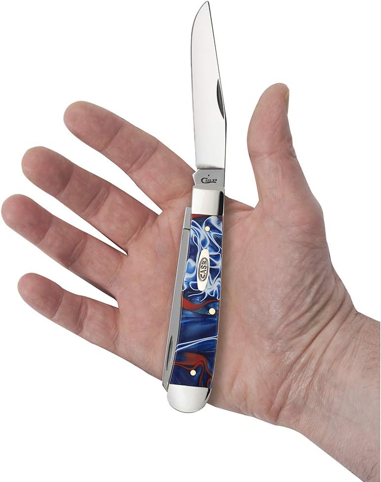 Case WR XX Pocket Knife Patriot Kirinite Trapper Item #11200 - (10254 SS) - Length Closed: 4 1/8 Inches
