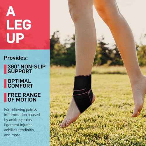 Dr. Arthritis Essentials Ankle Brace Support, Stabilizing Wrap for Sprains, Tendonitis, Achilles Injuries, Running, Basketball, Fits Left & Right Foot (Pink 2 Pack)