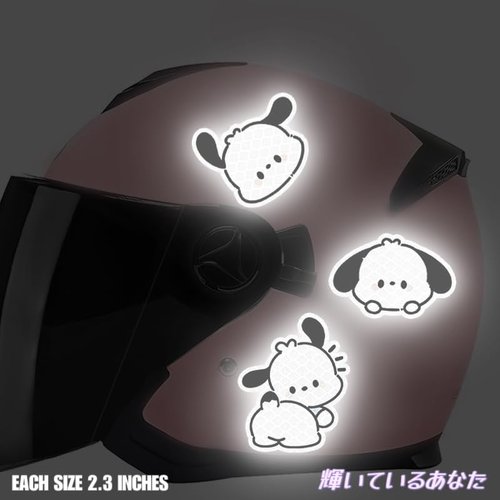 High Reflective Stickers Anime Sticker for Helmet Cute Safety Sticker Reflective Diamond Grade High Visibility Tapes for Night Riding Bike Motorcycle Helmet Waterproof Anime Decals (POCHA)