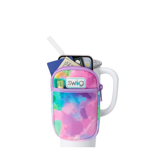 Swig Life Mega Mug Pouch, Water Bottle Bag with Adjustable Strap, Water Bottle Fanny Pack with Zippered Phone Pocket, Tumbler Accessories (Cloud Nine)