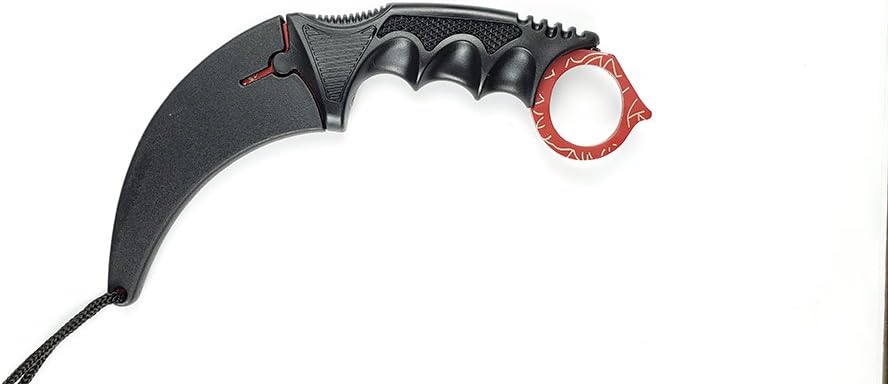 Falcon 7.5" Tactical Fixed Blade Training, No Edge. For Training Purpose Only (Black)