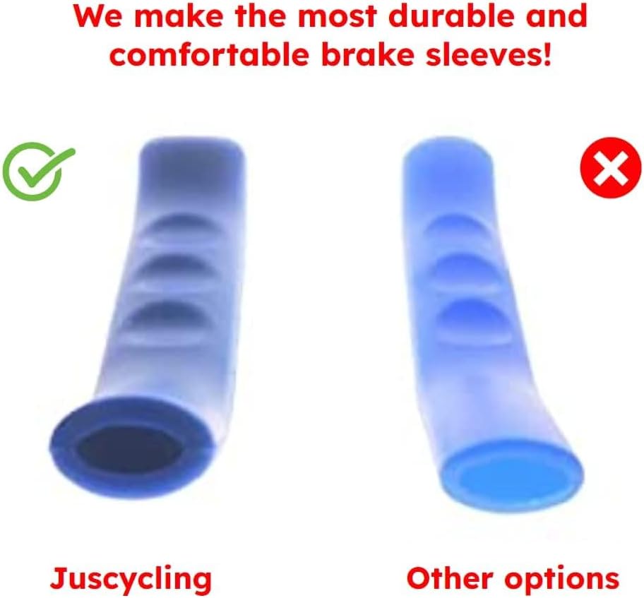 Anti-Slip Shock-Absorbing and Comfortable Brake Handle Silicone Sleeve Universal Brake Lever Protection Cover for Road Bike and MTB，2 Pairs (Yellow)