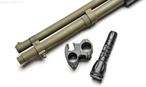 Elzetta ZSM-T Tactical Shotgun Flashlight Mount with Quick Release Thumbscrew Option