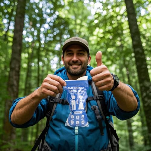 900CC Disposable Urine Bag, 12 PCS Emergency Portable Urinal Bags for Men/Women, Unisex Pee and Vomit Bags for Travel, Camping, Long Trips, Pregnant Women, Kids