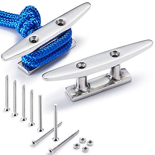 5 Inch Boat Cleat - 2 Pack Stainless Steel Docking Mooring Hardware