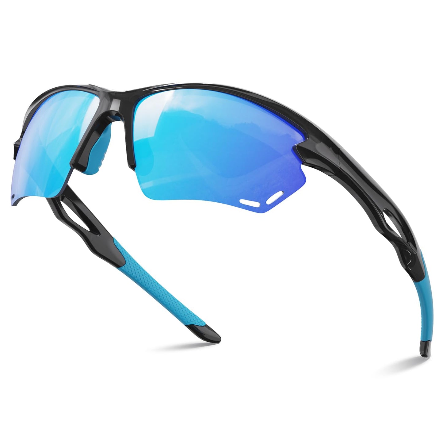 ACBLUCE Polarized Sports Sunglasses for Men Women, Baseball Sun Glasses for Cycling Fishing Running Driving Golf Motorcycle Blue Glasses