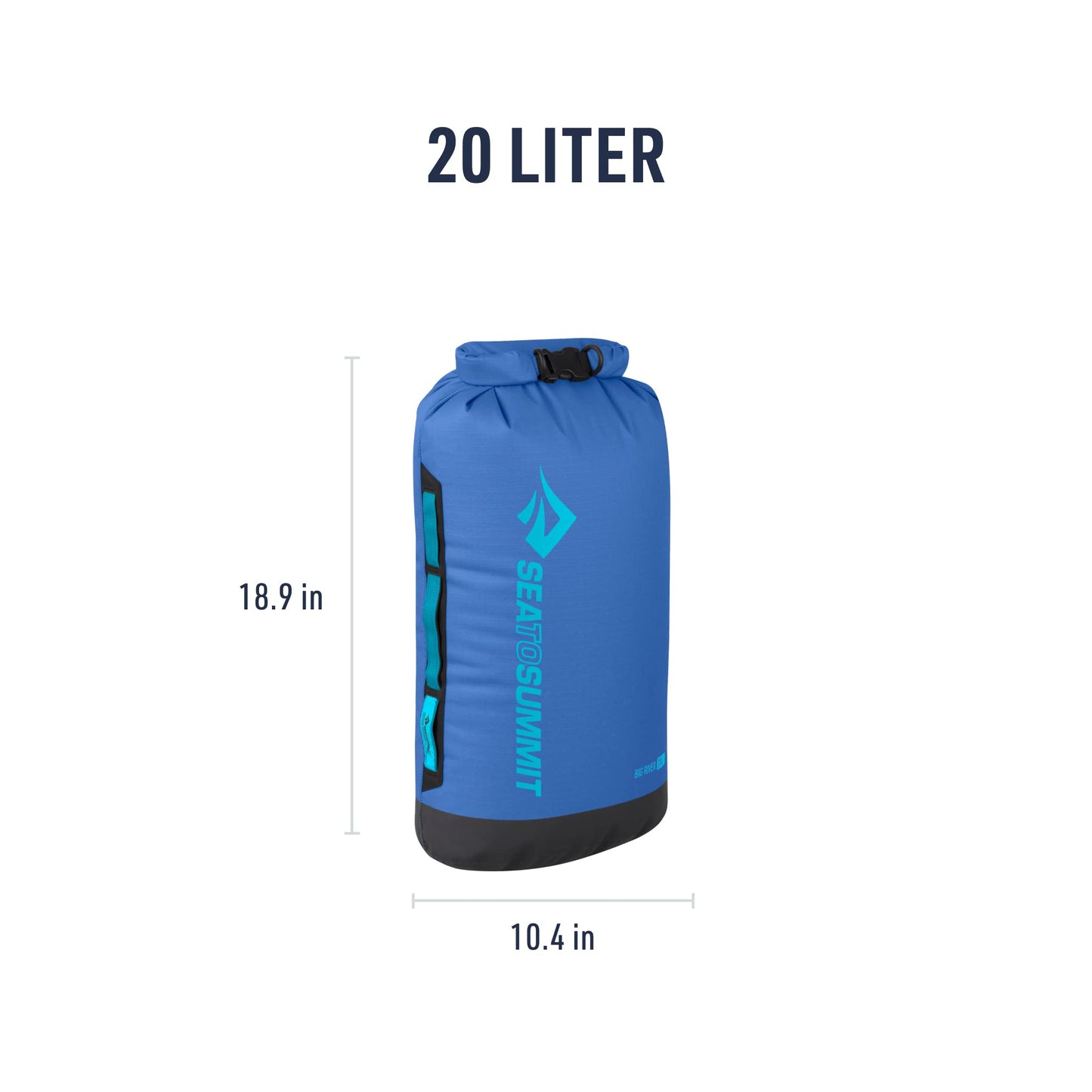 Sea to Summit Big River Dry Bag, Heavy-Duty Dry Storage, 20 Liter, Surf Blue
