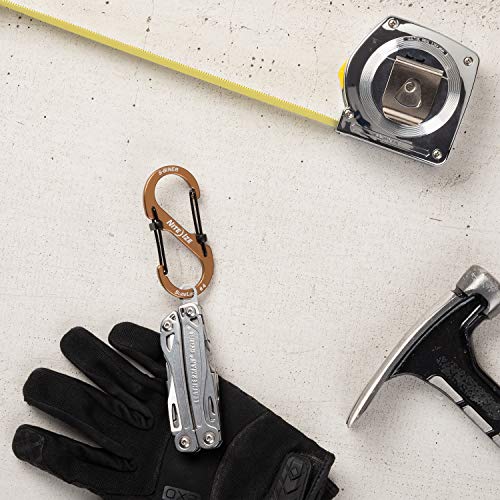 Lockable Aluminum Dual Carabiner Keychain with Stainless Steel Gates