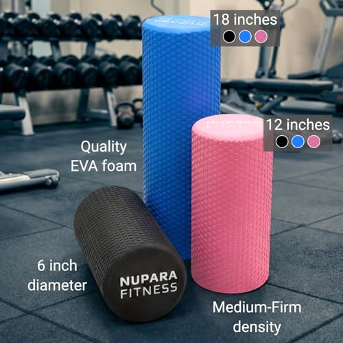 18 Inch Pink Foam Roller for Back, Legs, Hips - Large Exercise & Recovery Tool