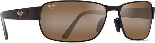Maui Jim Men's and Women's Black Coral Polarized Rectangular Sunglasses