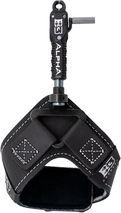 B3 Archery Alpha Double-Caliper Wrist Strap Archery Compound Bow Arrow Release Aid Trigger w/Adjustable Trigger Travel, Roller-Sear Double Stainless Steel Jaws, for Bowstring & String Loop Use