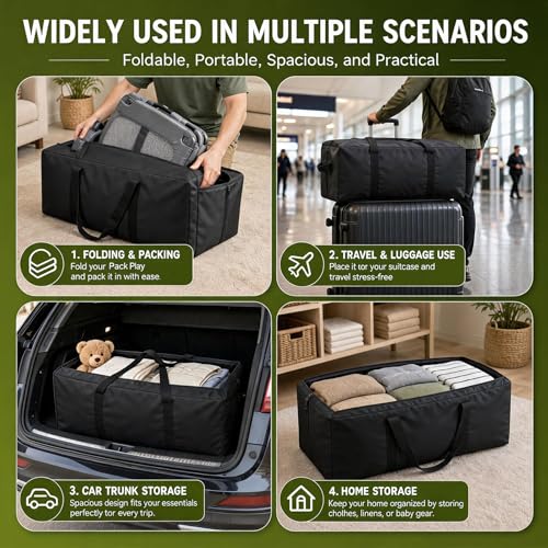 Large Compatible Travel Storage Bag for Graco Pack 'n Play - Waterproof & Durable