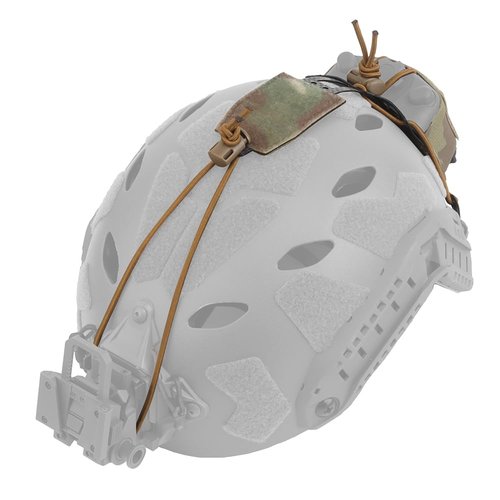 Multifunction Tactical Helmet Battery Pouch,PVS-31 NVG Battery Box Storage Pouch Elastic Adjustment Balance Weight Bag Counterweight Pack Compatible with Most Helmets (CAMO)