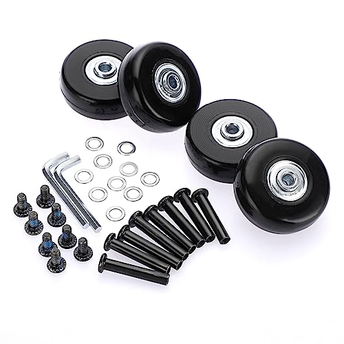 OwnMy 45mm x 18mm Luggage Wheels Replacement Kit Set of 4 - Suitcase Casters