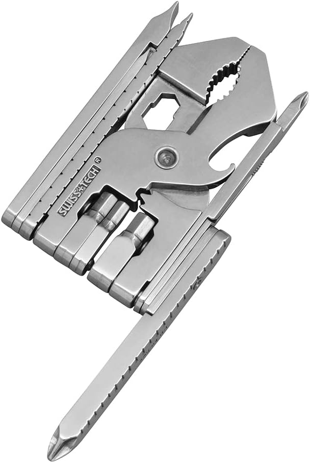 SWISS+TECH ST53130 Pocket Multi-Tool Kit (22-in-1) Tool with Wrenches, Allen Drivers (Single Pack)