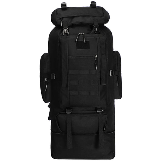 Goaste 100L Camping Hiking Backpack, Molle Military Tactical Rucksack, Waterproof Large Travel Daypack, Adjustable Survival Hunting Sports Bag for Men and Women Hiking, Camping, Touring(Black)