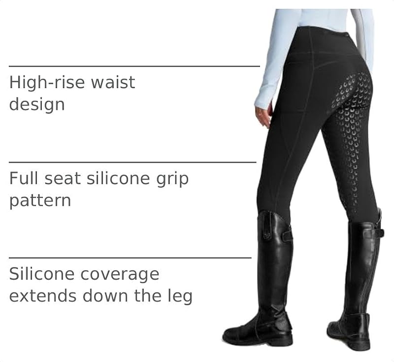 Women's Winter Riding Breeches Small Black Fleece-Lined Equestrian Pants