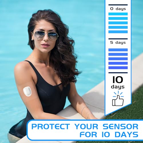 Waterproof Adhesive Patches for Omnipod 5 Sensor - 50 Pack, Long Lasting 10 Days - Variation of THIS listing