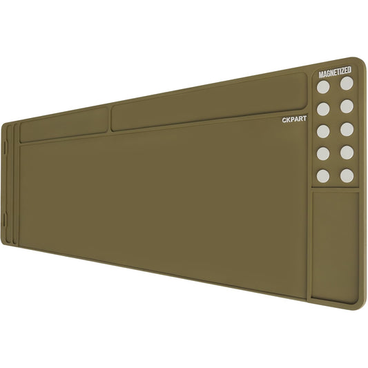 CKPART Rifle Gun Cleaning Mat, Anti-Slip Rubber Gun Mat, Gun Maintenance Mat,Gun Maintenance Mat for Gun Cleaning Kit 35.82" x 12" (Brown)