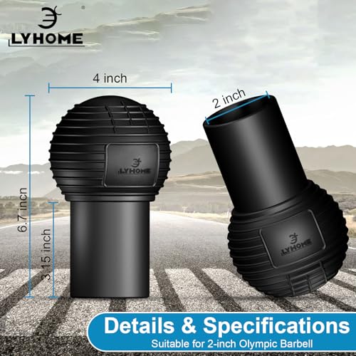 Landmine Attachment for Barbells - Rubber Material, 2-Inch Olympic Fit for Pressing & Rowing