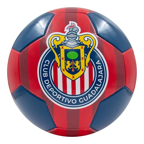 Voit Soccer Ball Size 5 with Club Deportivo Guadalajara Badge - 32 Panel PVC Construction