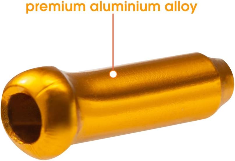 HZJD Bike Cable End Caps, Cable End Crimps, Cable Caps for Bike Shift Alloy, Bicycle Brake Cables End Caps(48PCS), O-Ring Brake Cable Rubber Donuts(6PCS)