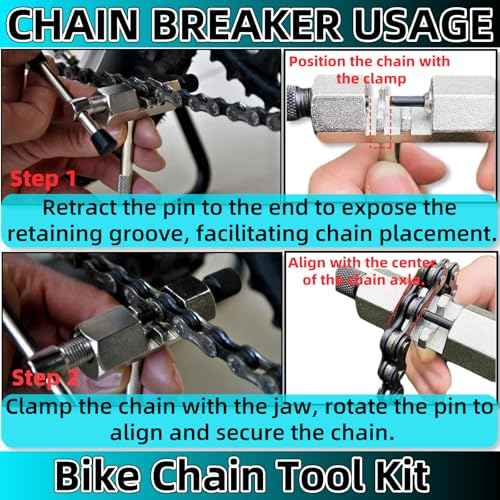 Bike Chain Tool 3 Pcs, Bicycle Link Plier + Chain Drift Tool + Chain Hook Chains Breaker Bikes Chain Removal Tools