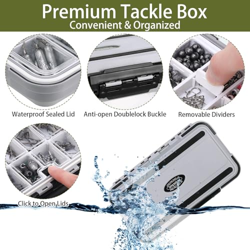 Fishing Tool Kit 397 Pcs with Waterproof Toolbox - Black Python Style