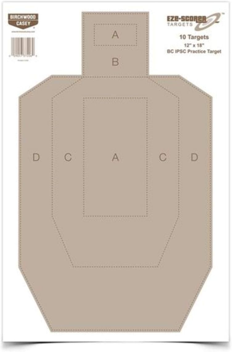 IPSC Birchwood Casey Eze-Scorer BC27 Target - Precision Shooting Scorecard
