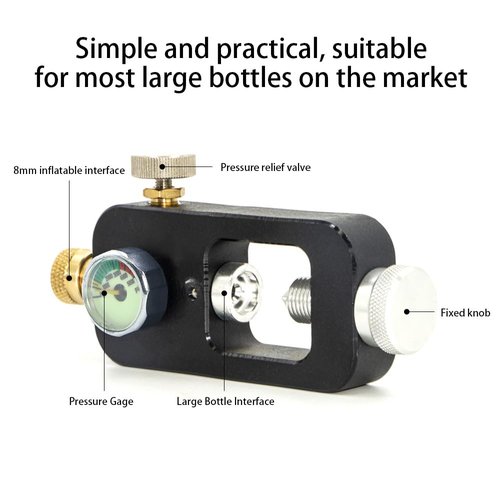HuanQiuSensmart Valve Scuba Tank Adapter 4500 psi PCP Paintball Fill Adapter Air Hose Paintball Scuba Fill Station High-Pressure Scuba Tank Refill Adapter for Paintball PCP